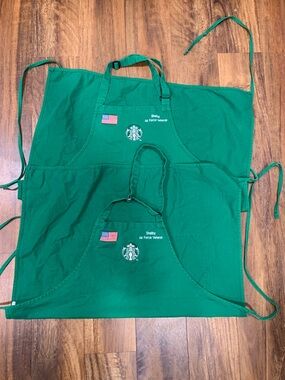 Starbucks Embroidered Barista Aprons - Set of 2 Embroided Air Force Veteran